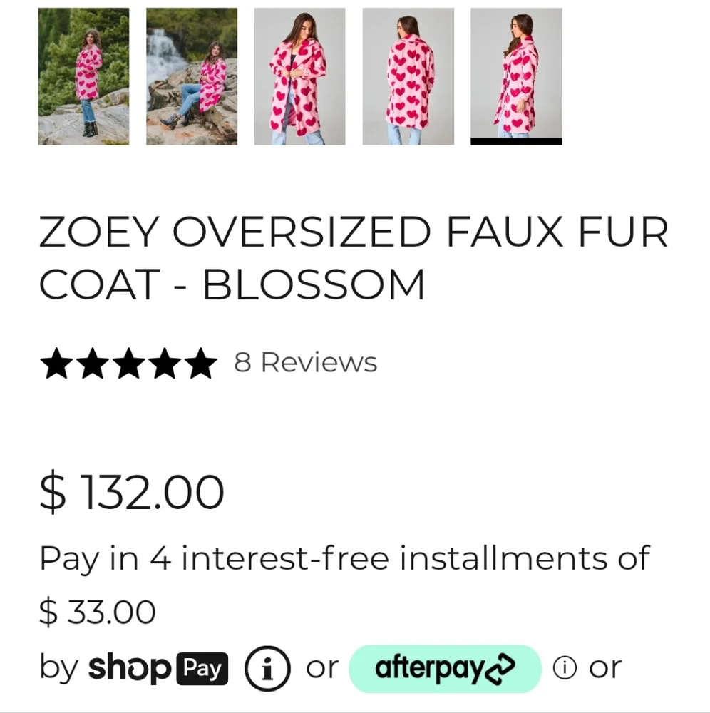 Buddy Love Zoey Oversized Faux Fur Love Coat - Picture 6 of 7